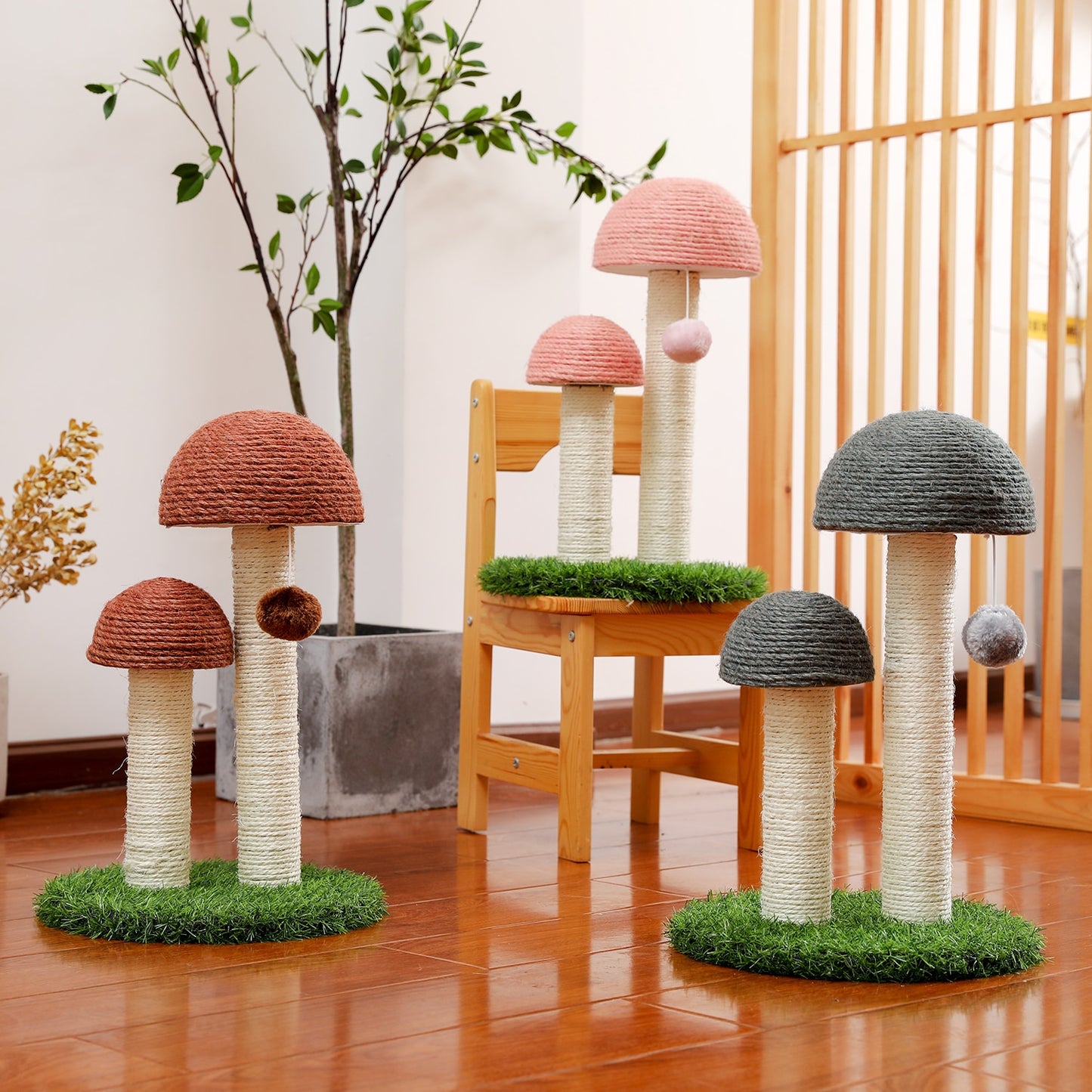 Cute Cactus Pet Cat Tree Toy with Ball Scratching Fast Delivery 2-7days