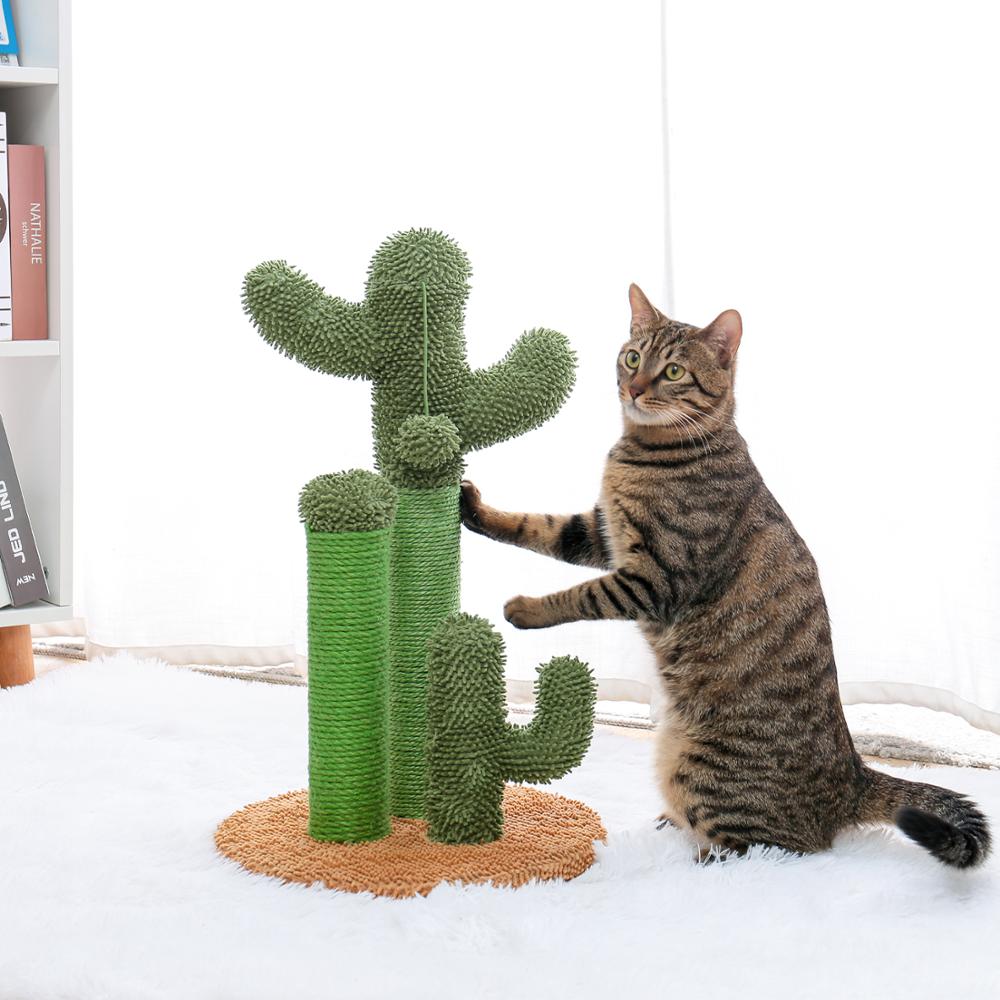 Cute Cactus Pet Cat Tree Toy with Ball Scratching Fast Delivery 2-7days