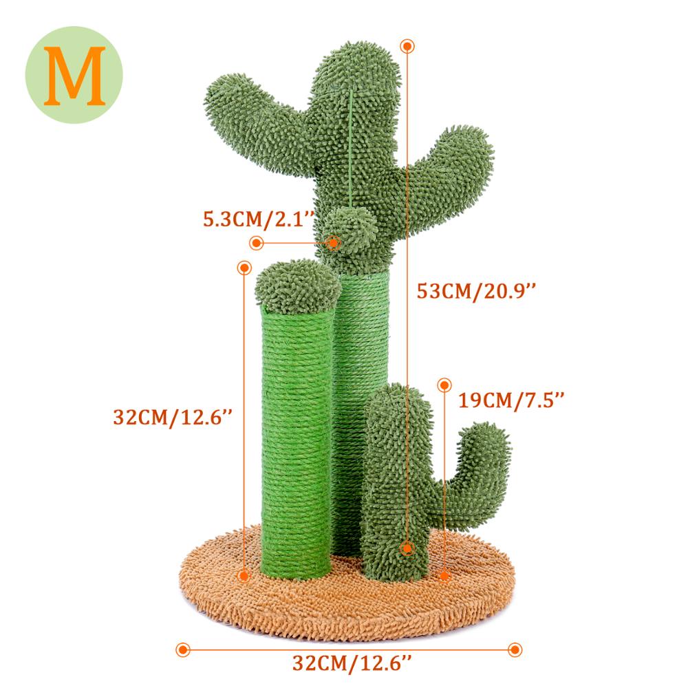 Cute Cactus Pet Cat Tree Toy with Ball Scratching Fast Delivery 2-7days